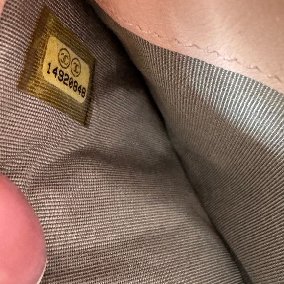 Authentic Chanel Coco Mark Sevruga Caviar Skin Flap Long Wallet On Chain Pink - Picture 9 of 16